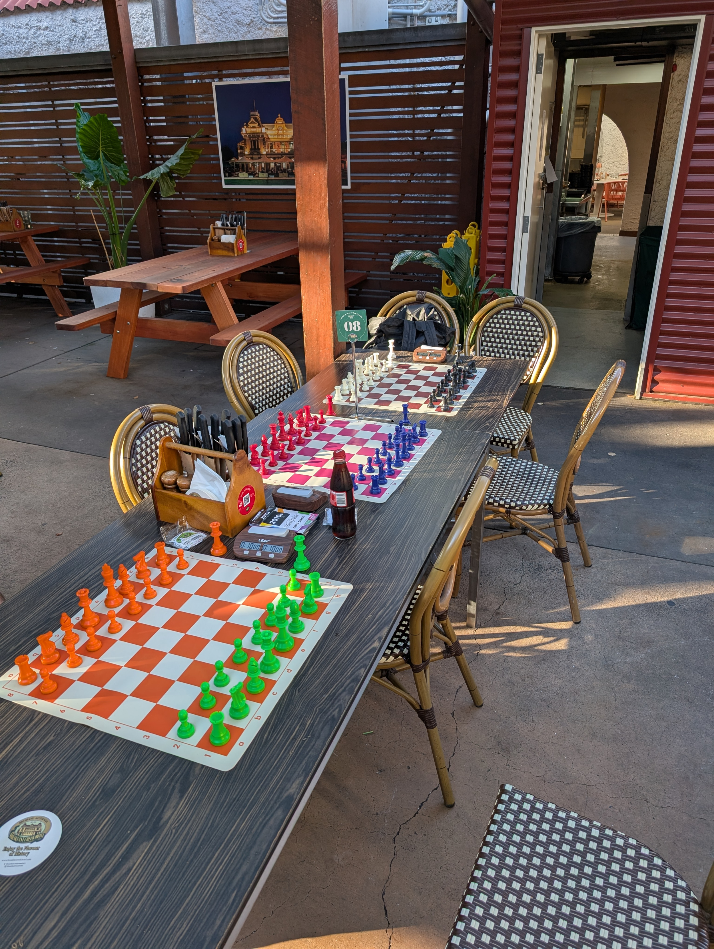 Setting up early at the Breakfast Creek Hotel at the seventh event